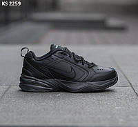 Мужские демисезонные кроссовки Nike Air Monarch 4 (черные) модные повседневные кроссовки KS 2259 Найк cross