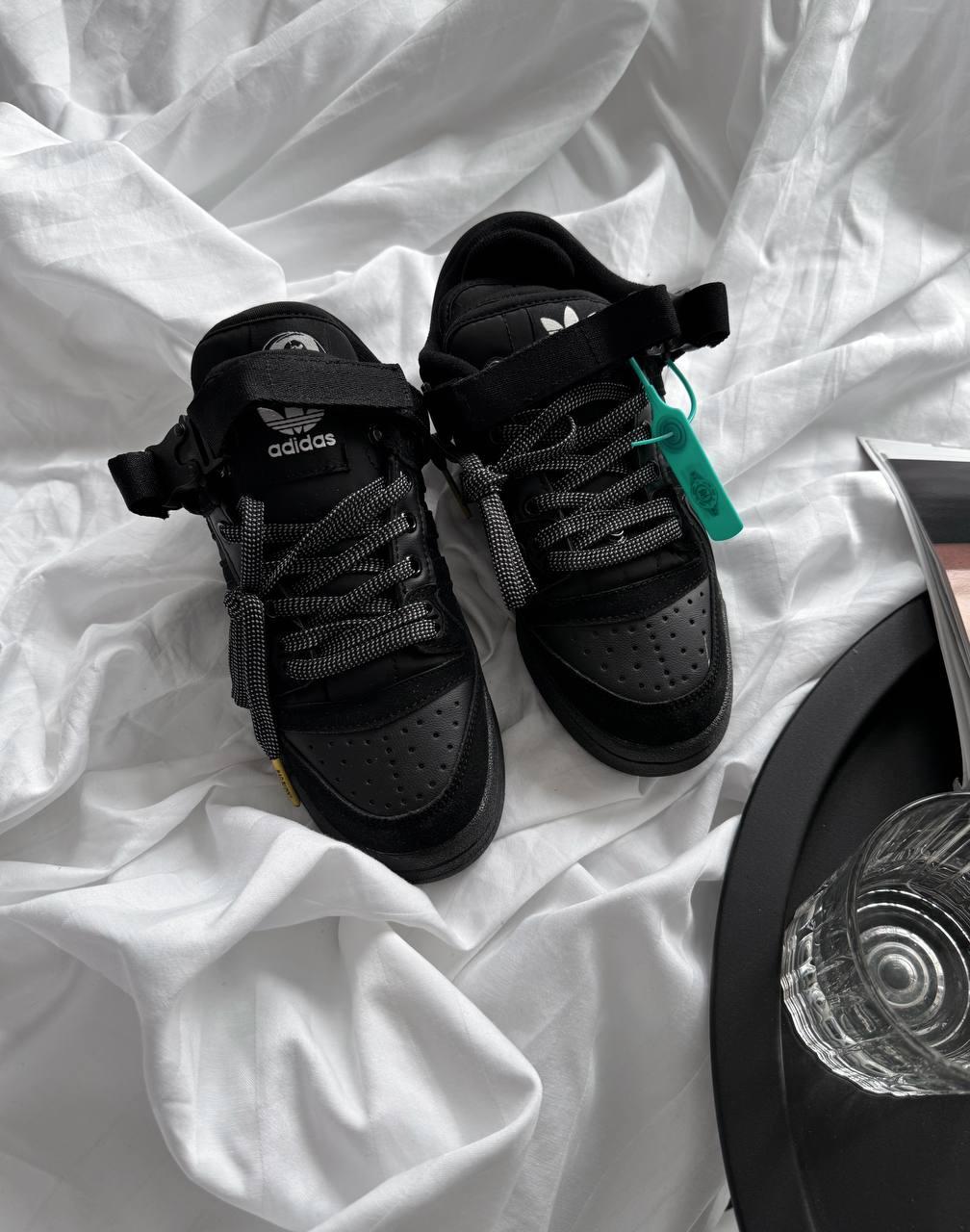 Чоловічі кросівки Adidas Forum Forum "Bad Bunny" Black (чорні) повсякденні кроси 1419 Адідас vkross