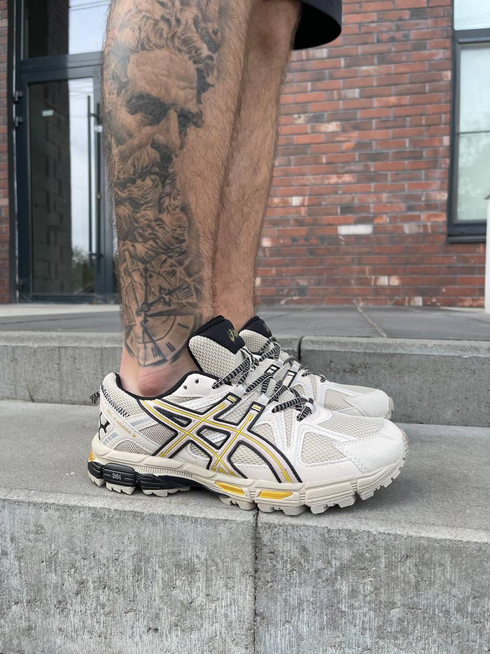 Чоловічі кросівки Asics Gel Kahana 8 Grey Yellow (сіро-жовті) модні низькі кросівки 1000 Асікс vkross