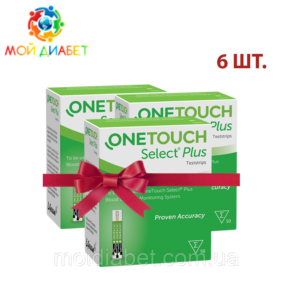 Тест-смужки Ван Тач Селект Плюс 50 шт. (One Touch Select Plus) (6 упаковок)