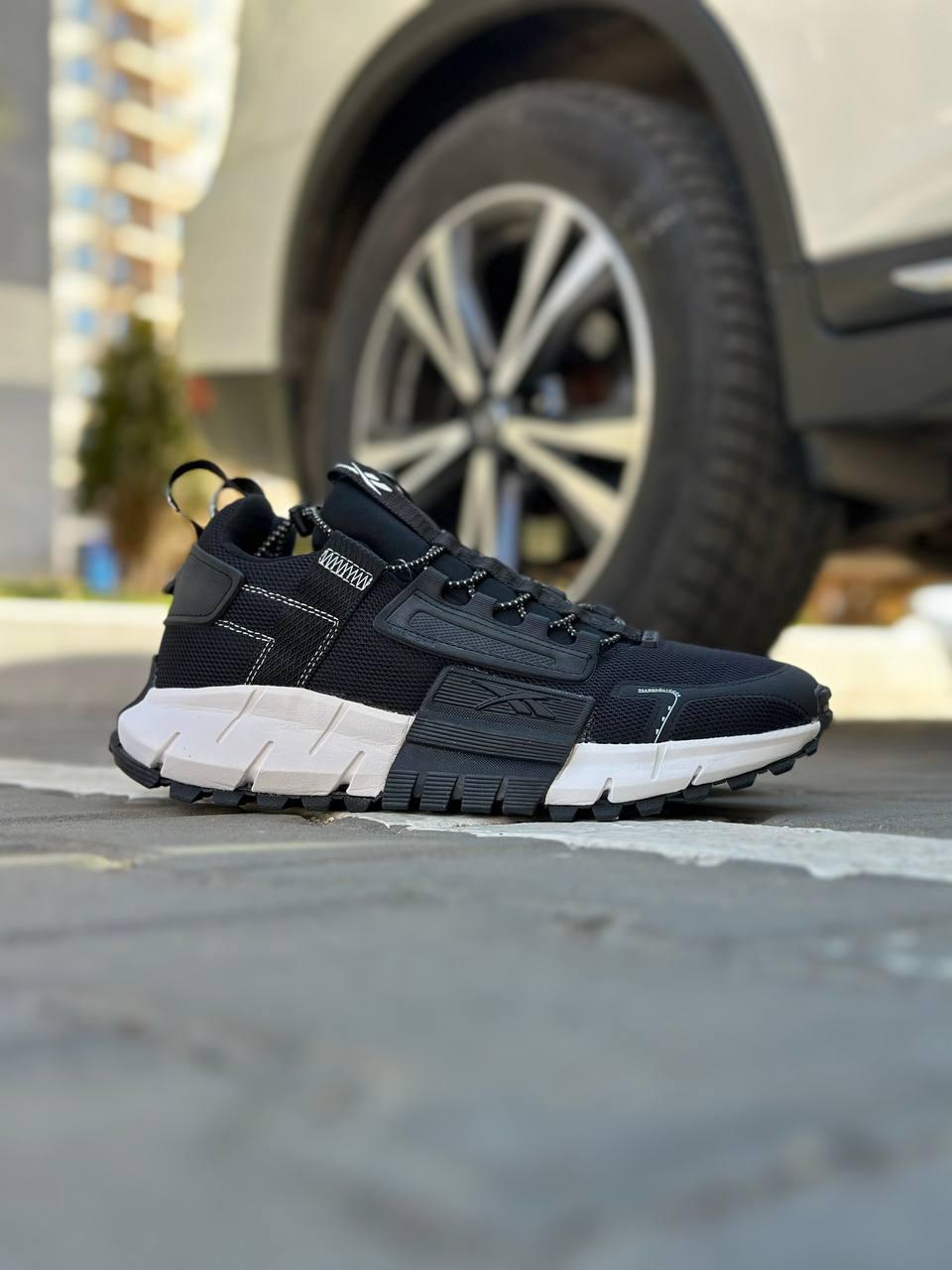 Чоловічі кросівки Reebok Zig Kinetica Edge Black 2 (чорні) повсякденні кросівки 6049 Рибок vkross