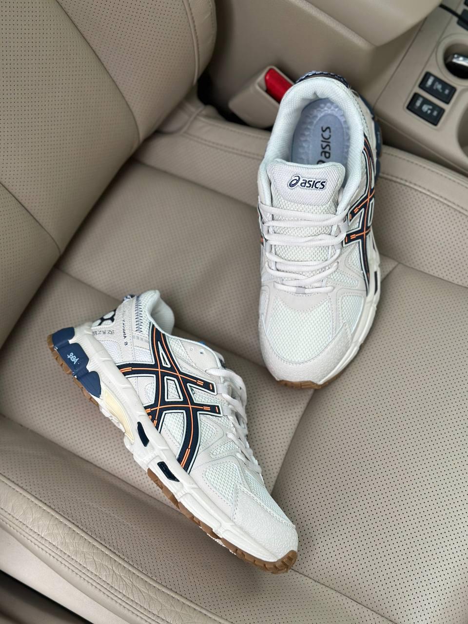 Чоловічі кросівки Asics Gel Kahana 8 Light Beige Blue Orange (бежеві/жовтогарячі/сині) 6047 Асикс vkross, фото 1