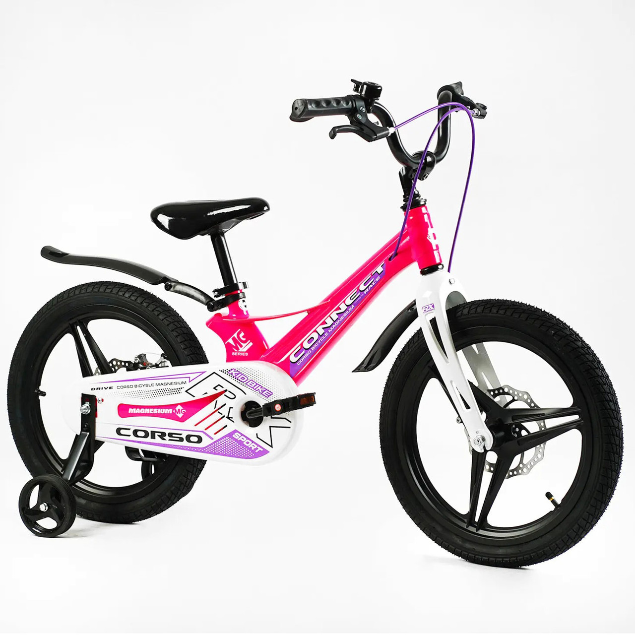 Детский велосипед с дополнительными колесами 18" CORSO «CONNECT» MG-18944 Б5406-13 - фото 1 - id-p2179041975