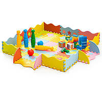 Детский коврик пазл с бортиками Toys 30x30 WCG EVA 25 частей, для детей Б5271-13