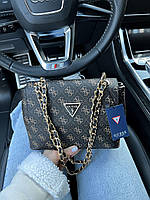 Женская сумка Guess Amara Brown (коричневая) повседневная стильная маленькая крутая сумочка AS304 тренд