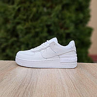 Женские демисезонные кроссовки Nike Air Force 1 Shadow (белые) низкие стильные кроссовки 20929 Найк тренд