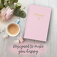 Щоденник Happiness Journal English, Рожевий, Pink, англійська