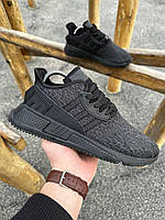 Мужские весенние кроссовки Adidas Equipment ADV 91-17 (черные) стильные кроссы A710-3 Адидас cross