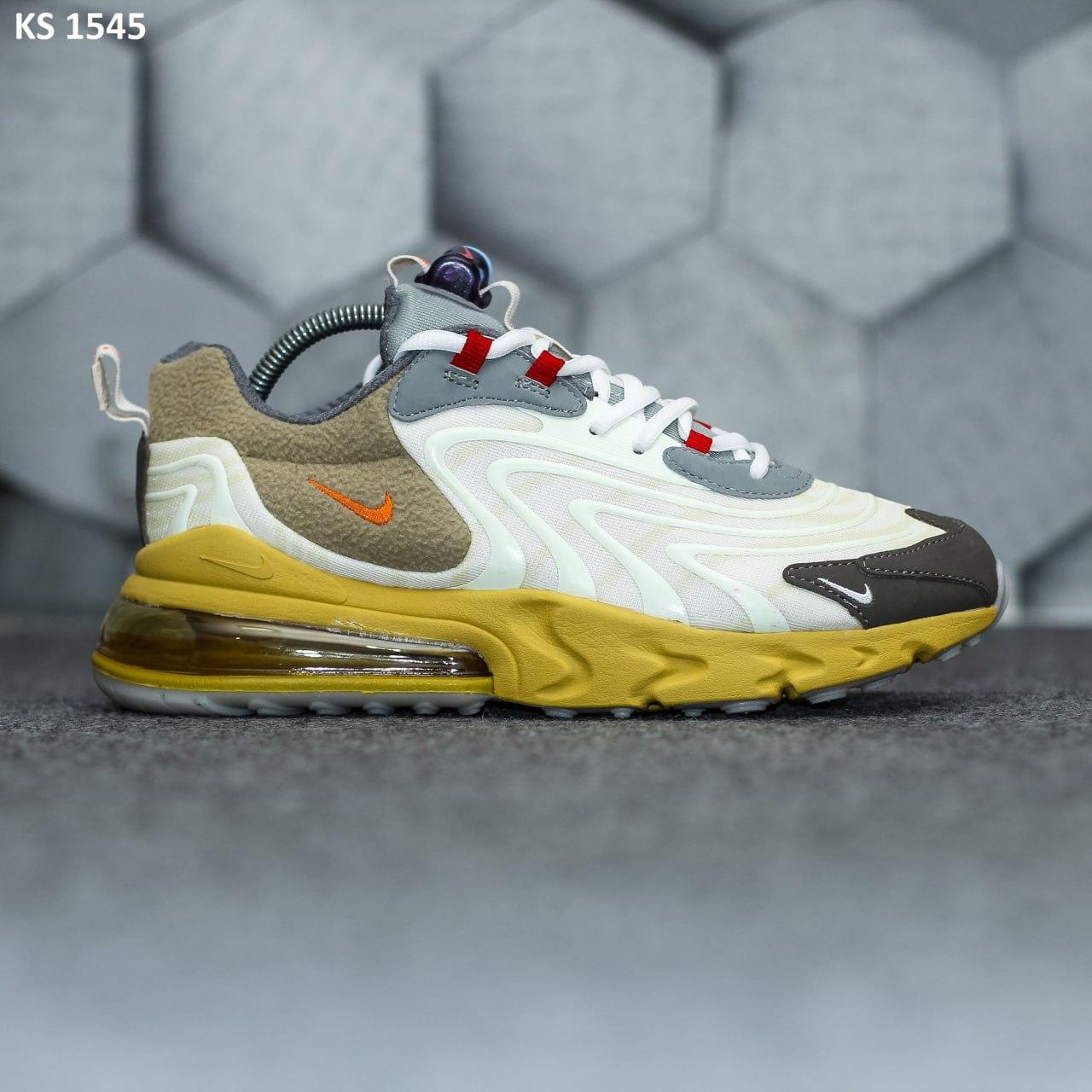 Чоловічі кросівки Travis Scott x Nike Air Max 270 React (кольорові) стильні кросівки KS 1545 Найк vkross