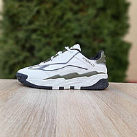 Женские демисезонные кроссовки Adidas Niteball ll (белые с оливковым) повседневные кроссы 20878 Адидас house
