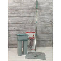 Швабра с ведром с автоматическим отжимом Flat Mop 2 насадки А8149-13