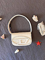 Женская сумка Diesel 1DR Iconic Shoulder Bag White (белая) модная вместительная актуальная сумочка S104 house