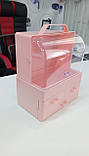 Органайзер для косметики на 4 секції Рожевий YM206 Three Drawers SV227, фото 2