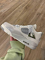Женские демисезонные кроссовки Nike Air Jordan 4 Retro Light Iron Ore Grey (серые) модные кроссы NAJ077 Найк