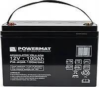 Аккумулятор Powermat AGM 100AHM1 акб для дома, аккумуляторная батарея Б3365-13
