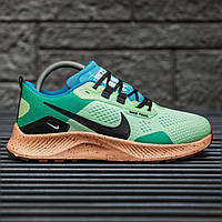 Мужские демисезонные кроссовки Nike Air Zoom Pegasus Trail 3 (зеленые) стильные кроссовки 2350 Найк vkross