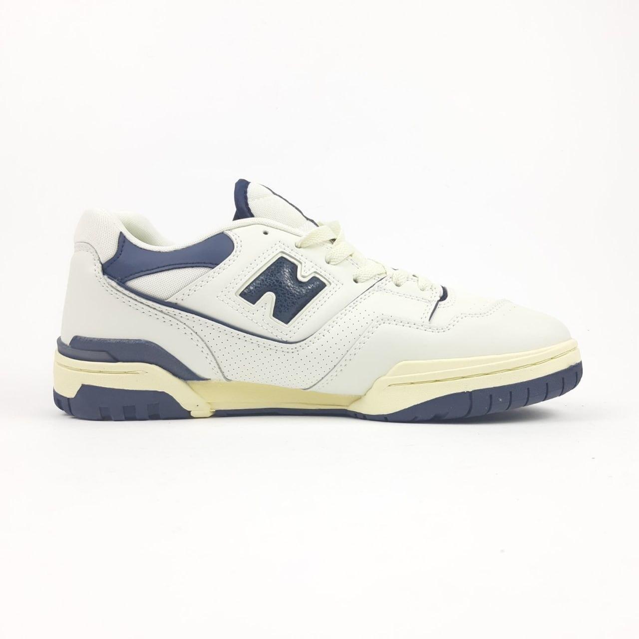 Чоловічі кросівки New Balance 550 (білі із синім) стильні спортивні кроси 11196 Нью Беленс vkross, фото 1