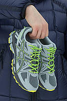 Мужские демисезонные кроссовки Asics Gel Kahana 8 Grey\Salt (серые с салатовым) модные кроссовки 1755 Асикс