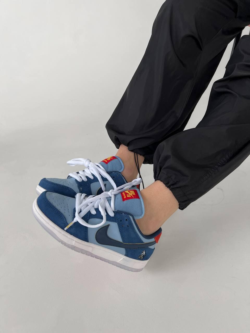 Чоловічі кросівки Nike SB Dunk Low & Why So Sad (сині) модні повсякденні демісезонні кросівки NK099 Найк vkross