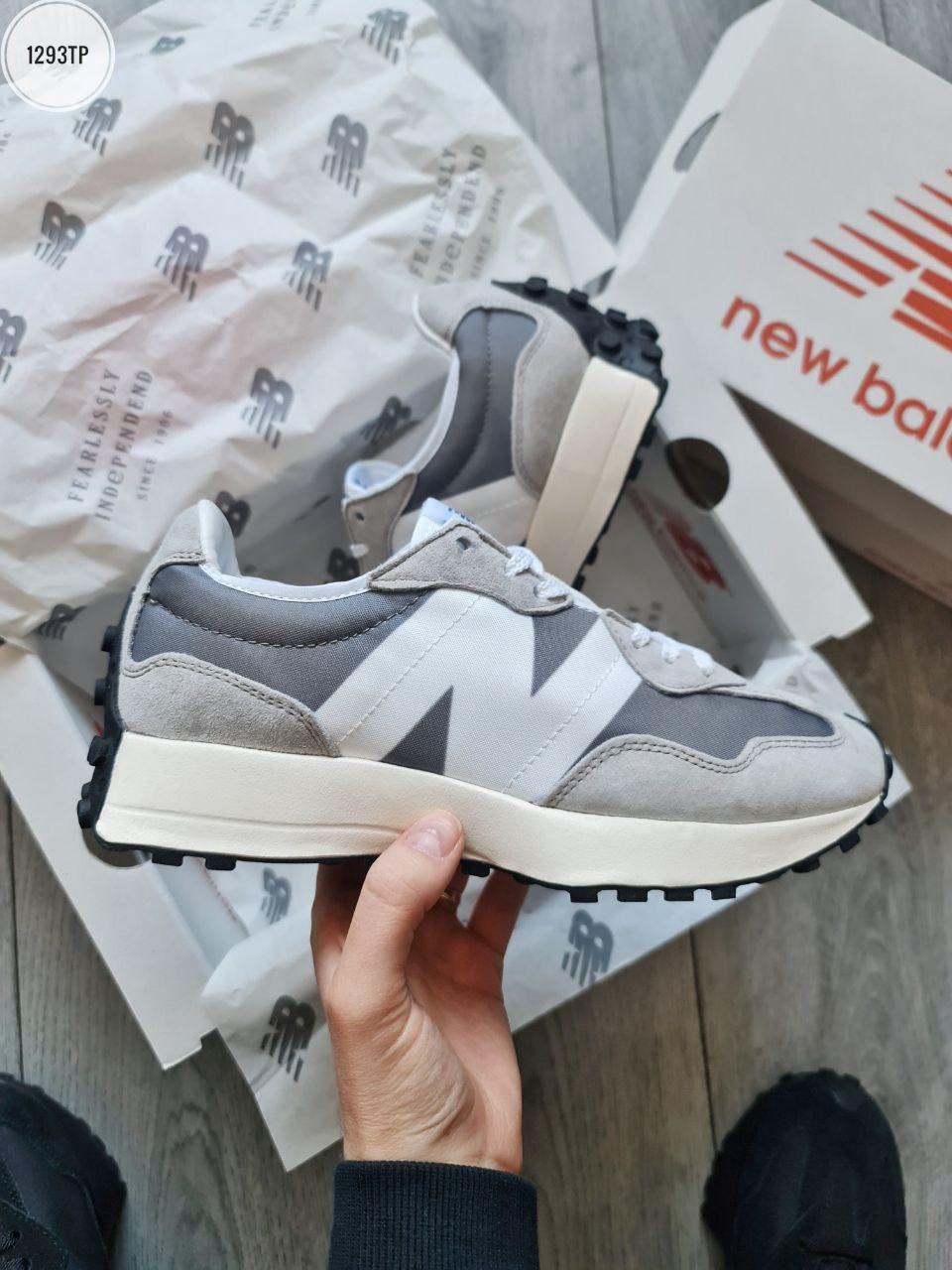 Чоловічі кросівки NEW BALANCE 327 Grey/White (сіро-білі) демісезонні спортивні стильні кроси 1293TP НБ vkross