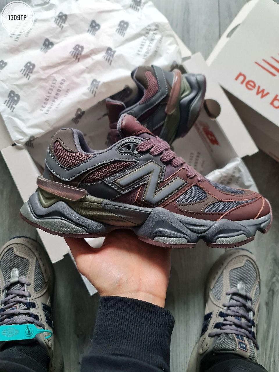 Чоловічі кросівки New Balance 9060 truffle magnet (бордові) демісезонні спортивні кроси 1309TP НБ vkross