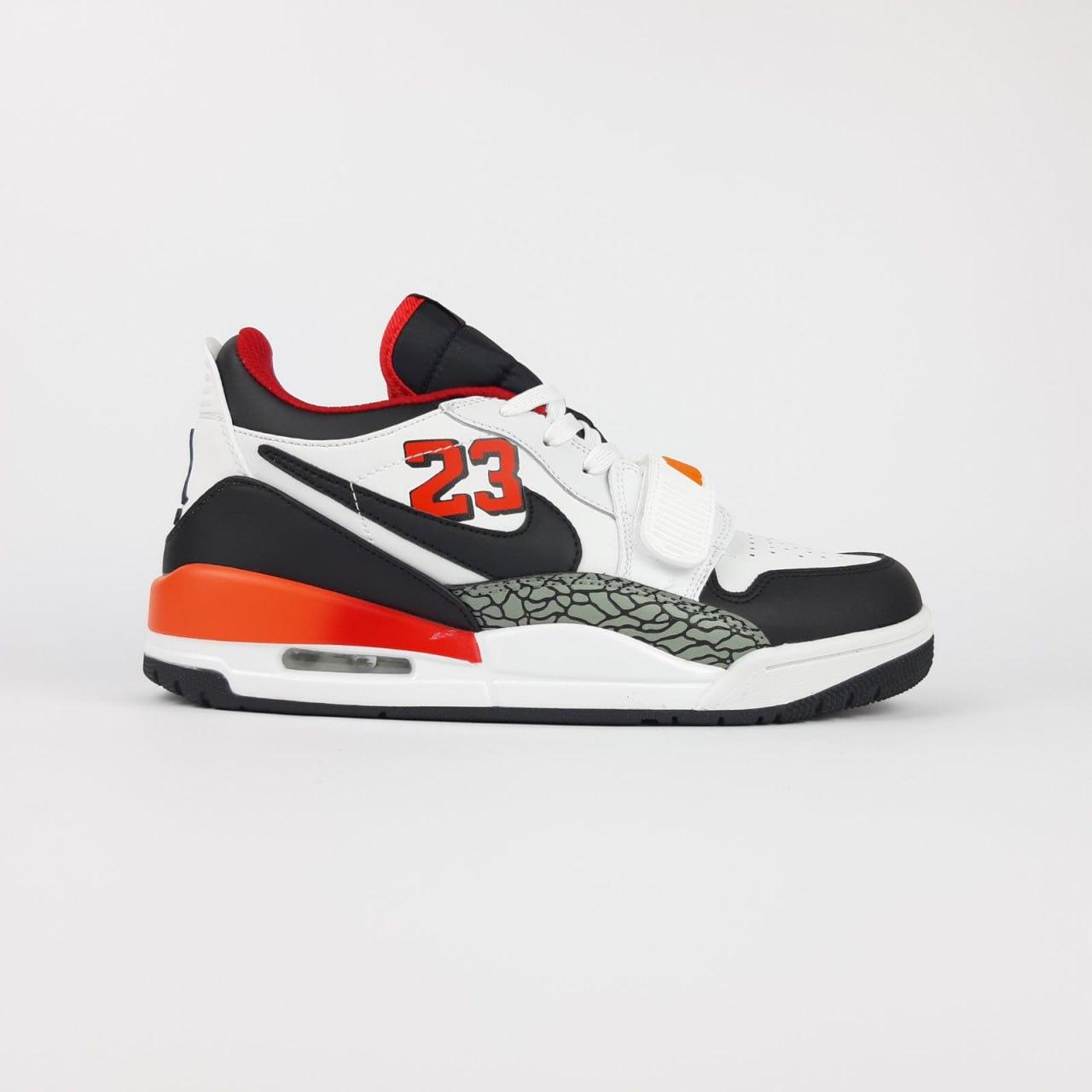 Чоловічі кросівки Nike Air Jordan LEGACY 312 LOW (біло-чорні з червоним) повсякденні 11084 Найк vkross