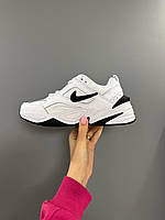 Женские демисезонные кроссовки Nike M2K Tekno White Black (бело-черные) низкие стильные кроссовки 2323 Найк 37