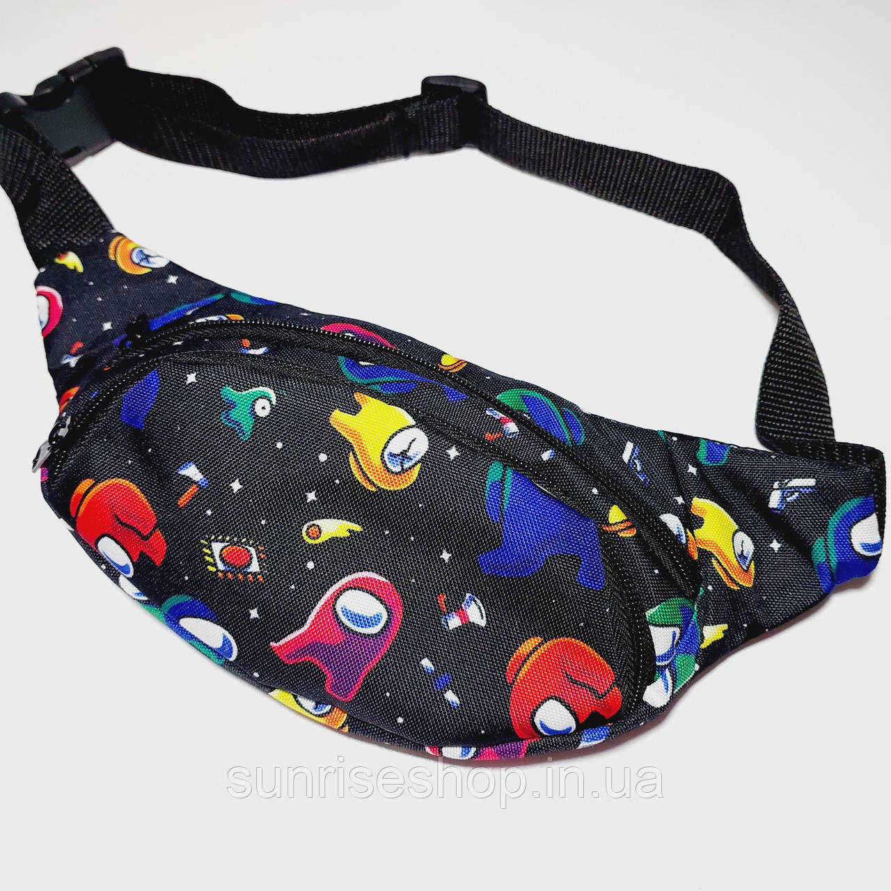 Поясна сумка бананка дитяча текстильна яскравий принт