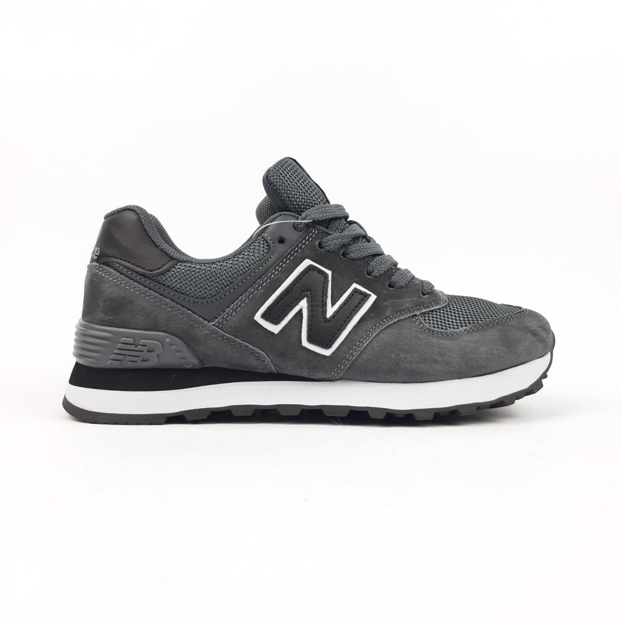 Чоловічі демісезонні кросівки New Balance 574 Classic (темно-сірі) повсякденні спортивні 11214 Нью Беленс vkross, фото 1