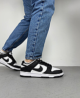 Мужские женские кроссовки Nike SB Dunk Low White Black Panda кеды Найк СБ Данк Лов черно-белые 42