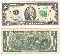Банкнота 2 Доллара США 1976 год