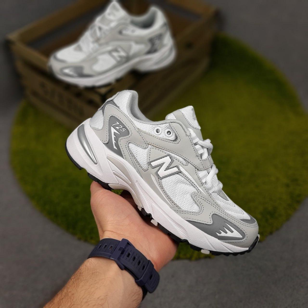 Чоловічі демісезонні кросівки New Balance 725 (біло-сірі) стильні спортивні кроси 11184 Нью Беленс vkross, фото 1