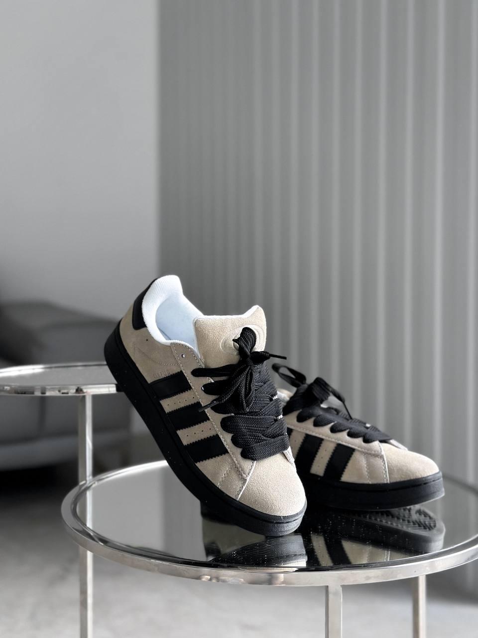 Чоловічі кросівки Adidas Campus 00S Grey/Black (бежеві з чорним) стильні кроси AS036 Адідас vkross