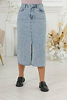 Женская джинсовая юбка в стиле миди