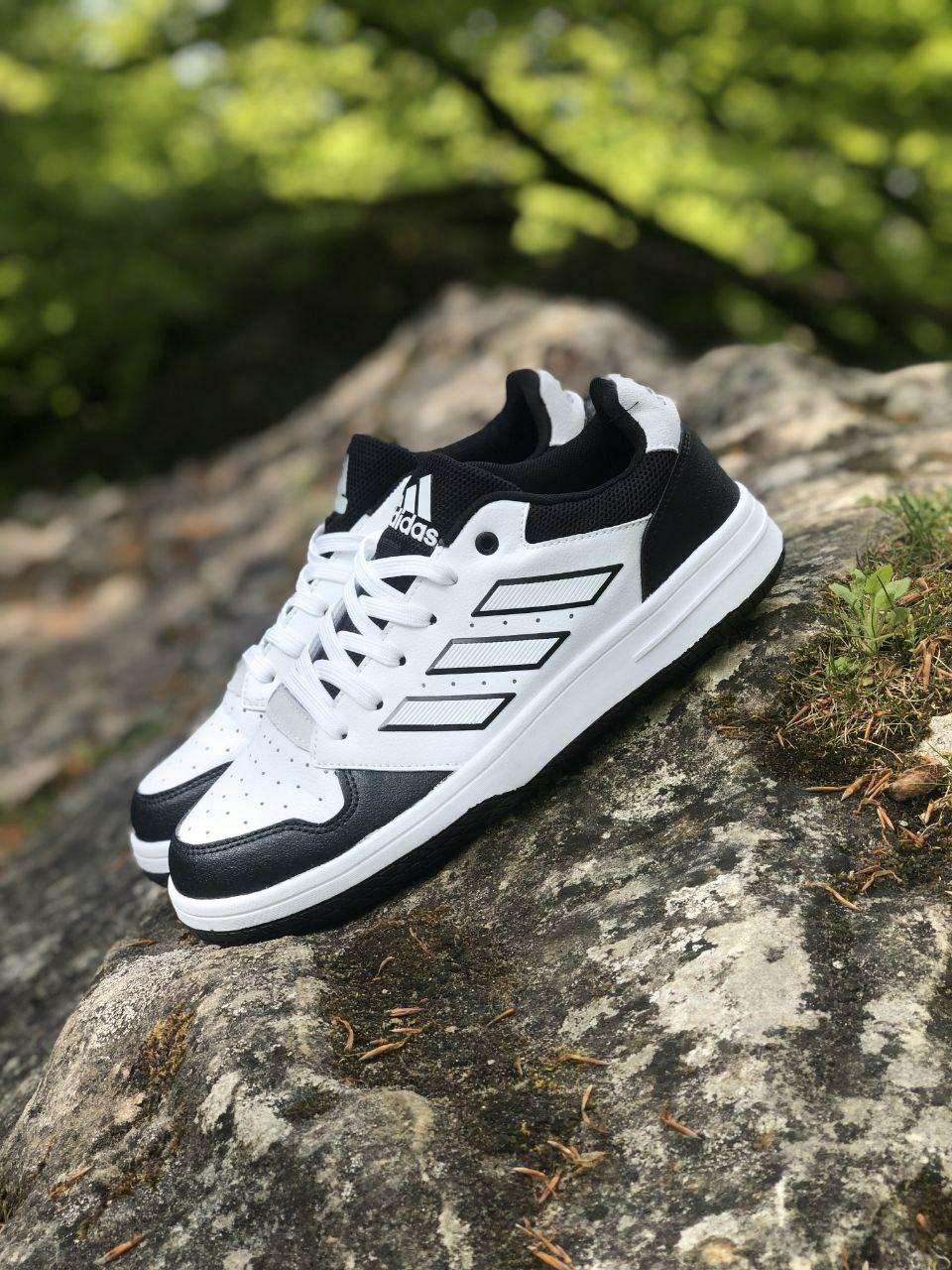 Чоловічі демісезонні кросівки Adidas Gametalker White Carbon Black (біло-чорні) модні кроси 7451 Адідас vkross