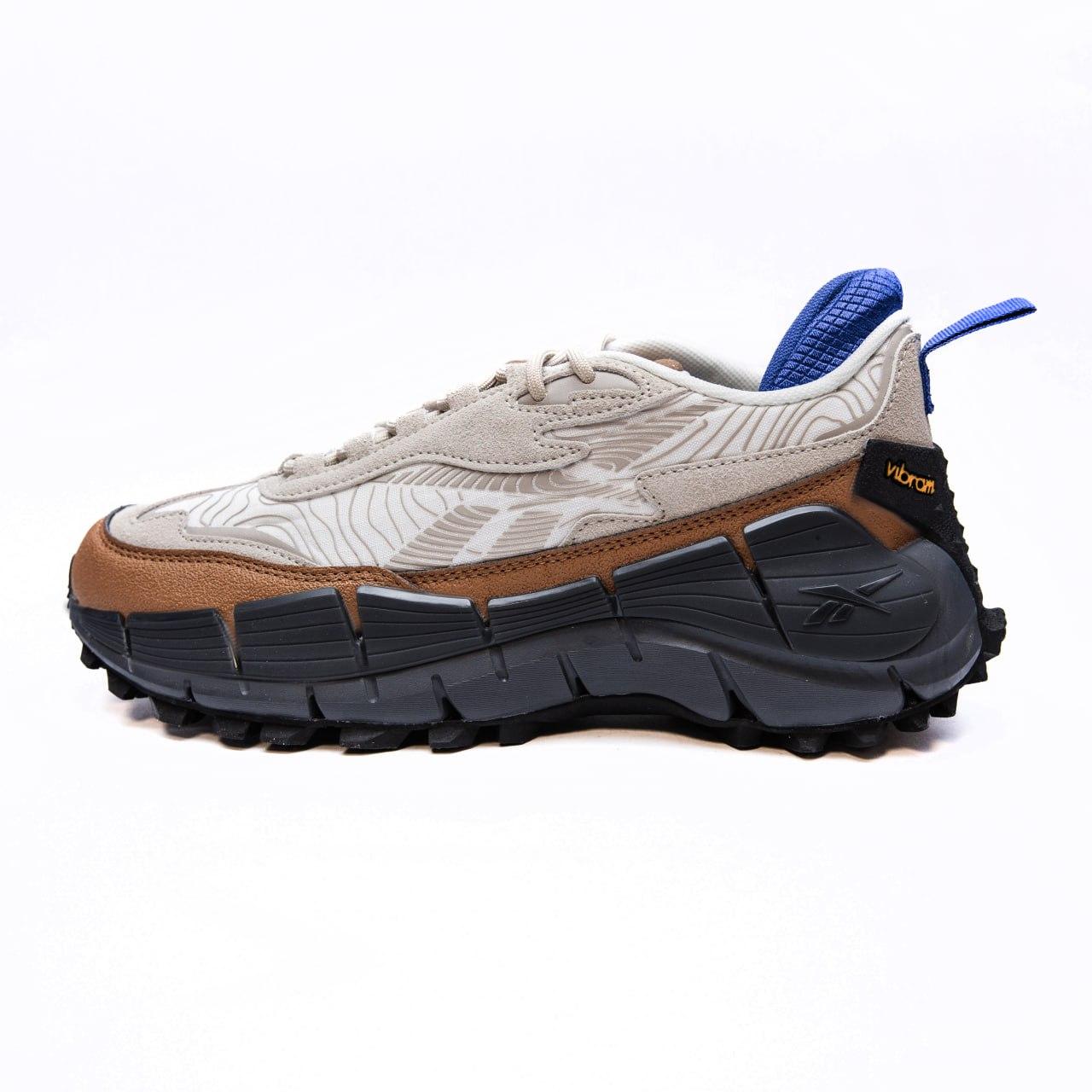 Чоловічі кросівки Reebok Zig Kinetica 2.5 Edge (сірі з коричневим) модні кросівки 2639 Рибок vkross