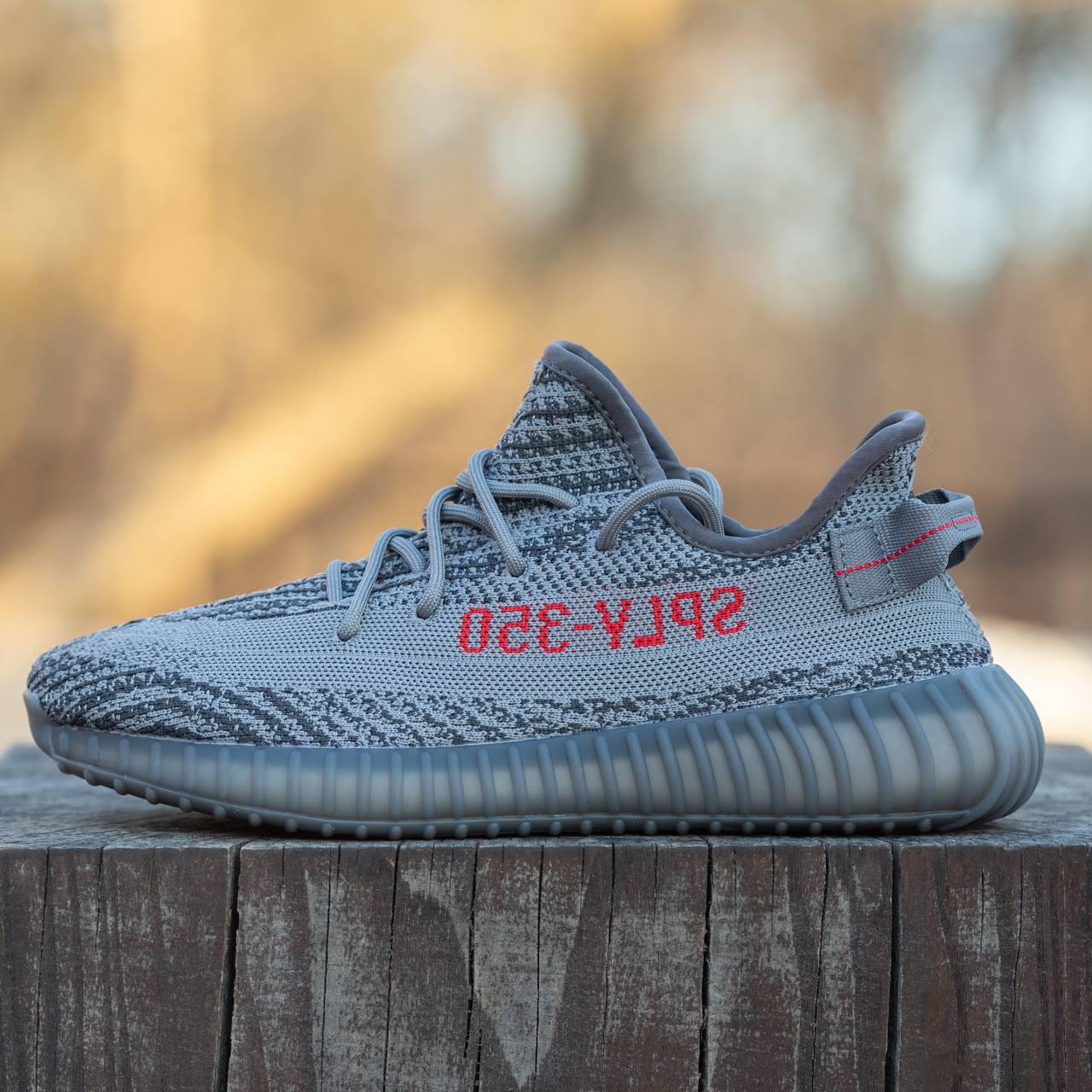 Чоловічі кросівки Adidas Yeezy Boost 350 v2 Grey (сірі) стильні кроси 1669 Адідас vkross