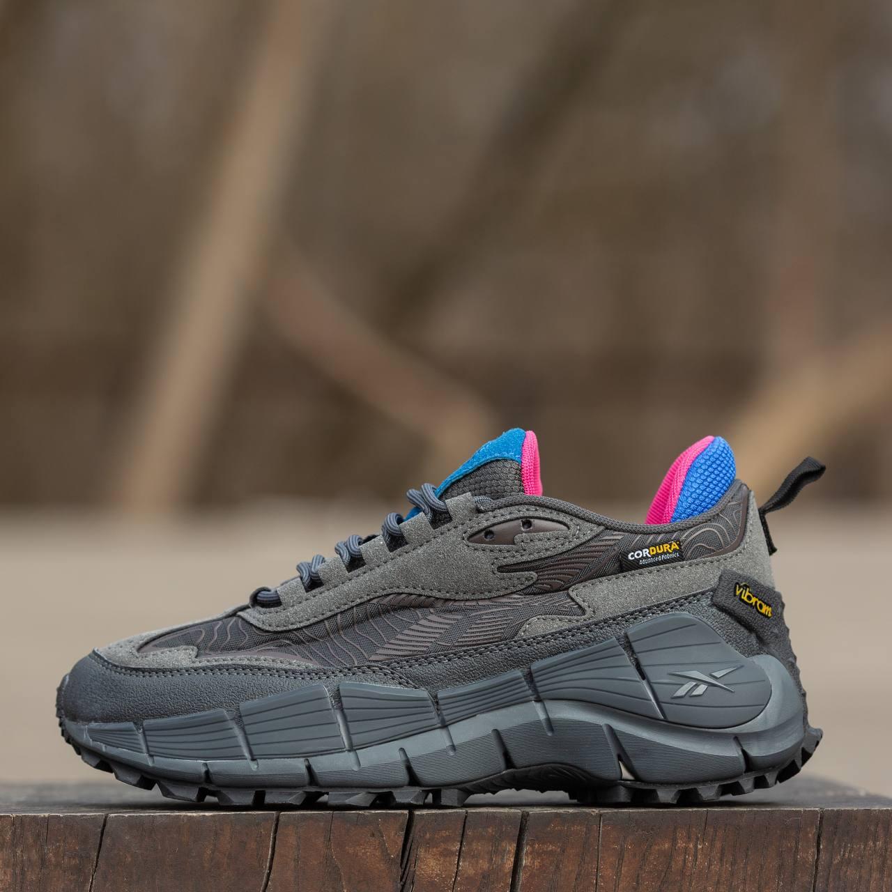 Чоловічі кросівки Reebok Zig Kinetica 2.5 x Cordura (сірі) повсякденні кросівки 1727 Рибок vkross, фото 1
