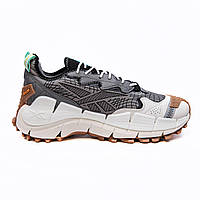 Мужские демисезонные кроссовки Reebok Zig Kinetica 2.5 Edge (серые с коричневым) стильные кроссы 2641 Рибок