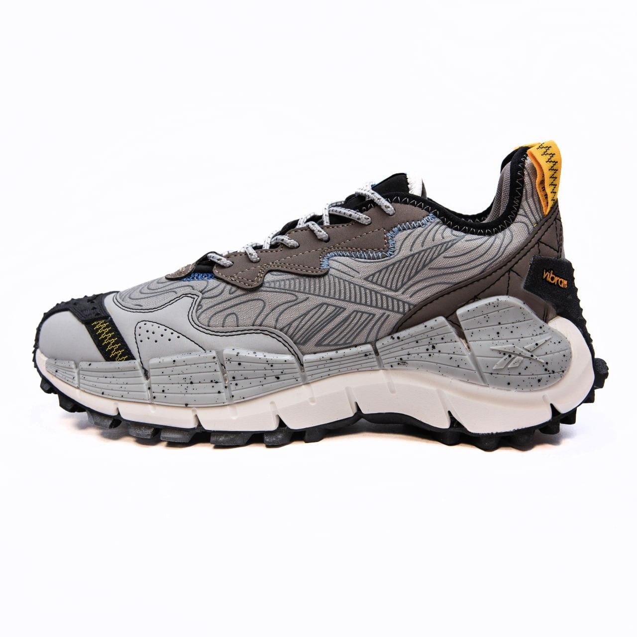 Чоловічі кросівки Reebok Zig Kinetica 2.5 Edge (сірі з бежевим) повсякденні кроси 2643 Рибок vkross