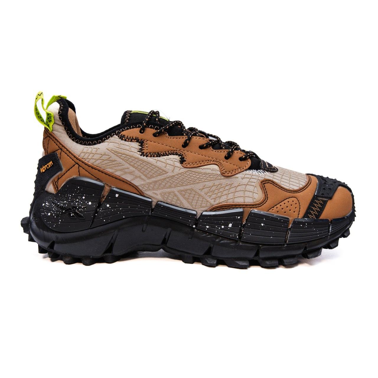 Чоловічі кросівки Reebok Zig Kinetica 2.5 Edge (коричневі з чорним) стильні кроси 2644 Рибок vkross