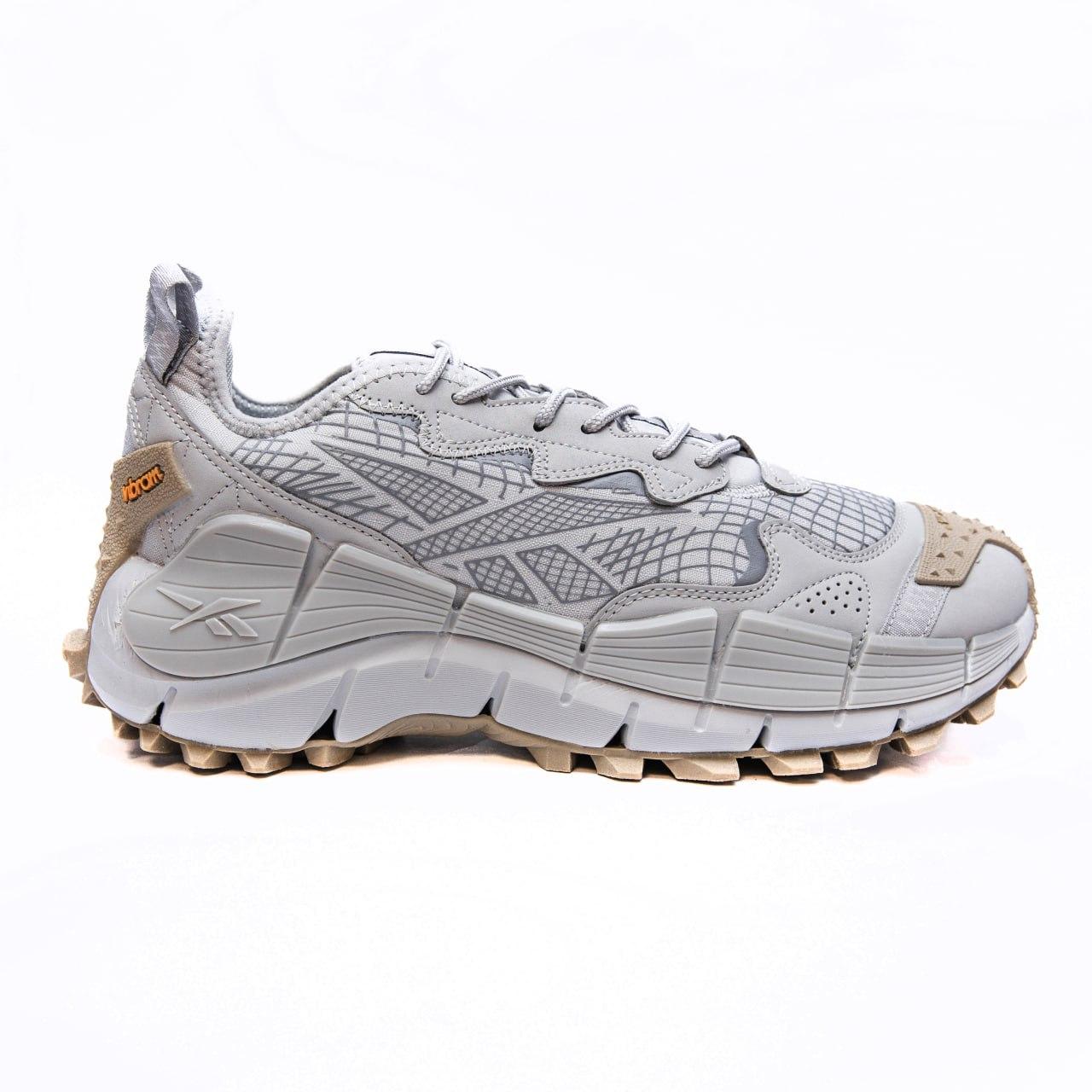 Чоловічі кросівки Reebok Zig Kinetica 2.5 Edge (білі з коричневим) стильні кросівки 2645 Рибок vkross
