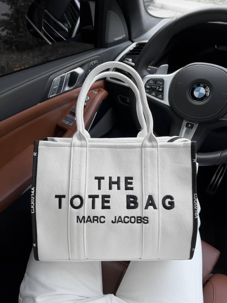 Жіноча сумка Marc Jacobs Tote Bag (бежева з чорним) велика сумка AS439 vkross