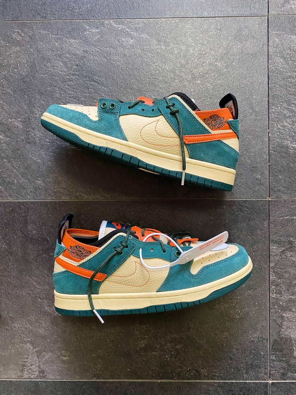 Чоловічі кросівки Nike SB Dunk x Air Jordan (бежево-сині) повсякденні демісезонні кросівки NK612-N Найк vkross