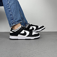 Мужские женские кроссовки Nike SB Dunk Low White Black Panda кеды Найк СБ Данк Лов черно-белые