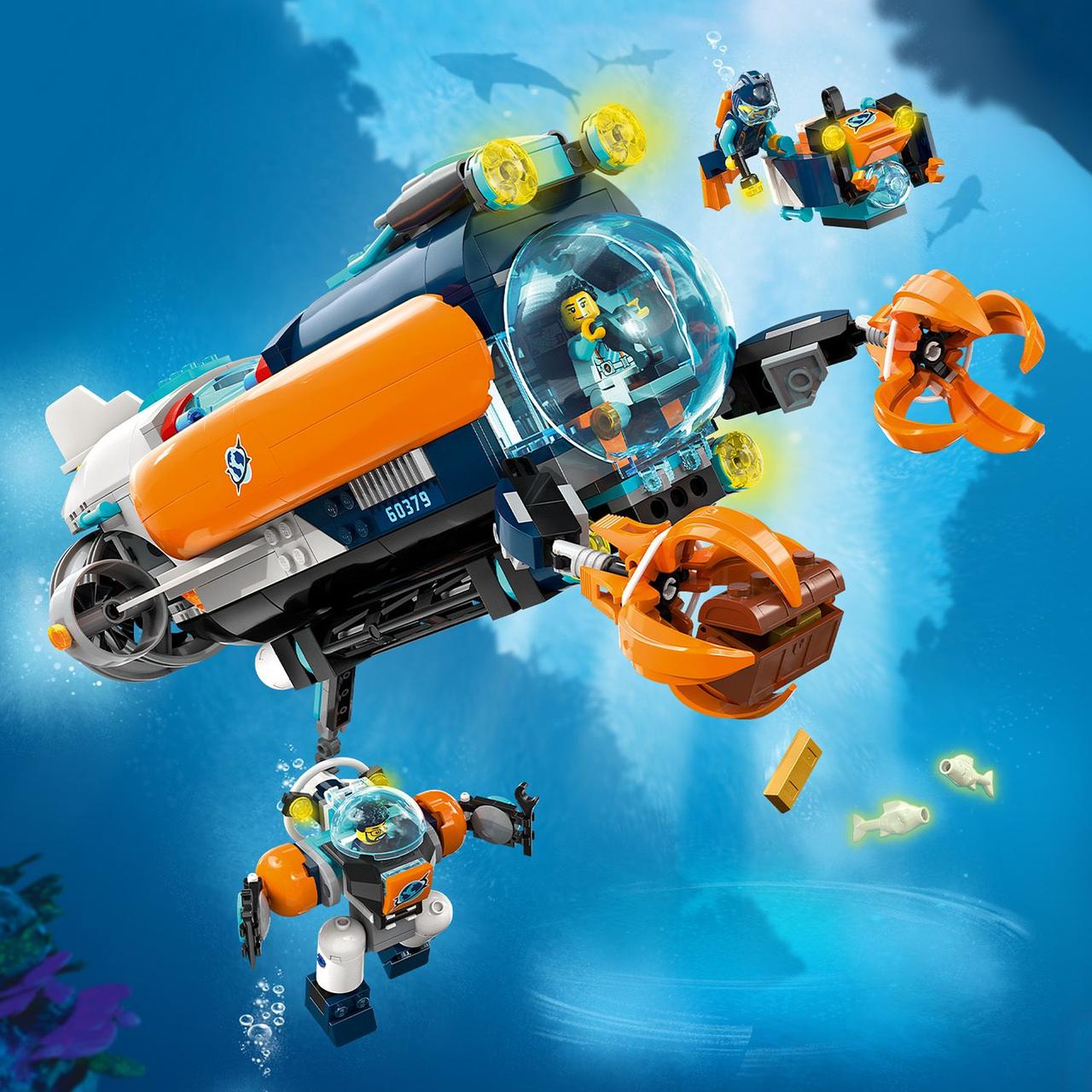 Конструктор LEGO City Глубоководная исследовательская подводная лодка 60379 ЛЕГО Сити Б5628-13 - фото 7 - id-p2179058241