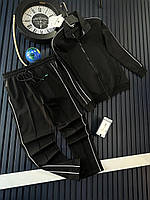 Стильный мужской спортивный костюм с кофтой на молнии и брюками