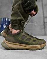 Кроссовки тактические военные кожаные с сеточкой, легкие военные кроссовки олива зсу тактические kx158