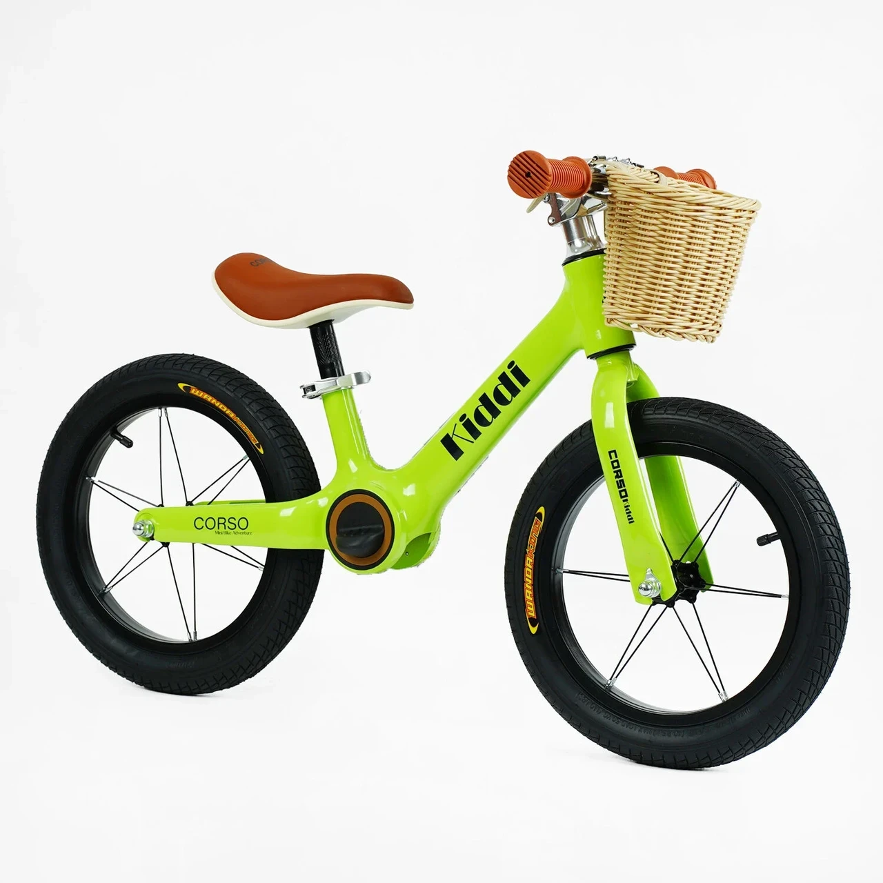 Дитячий біговел-велобіг "CORSO KIDDI" магнієва рама, надувні колеса 14 дюймів