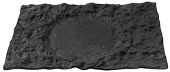 Дегустаційне блюдо Crater чорне